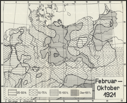 Niederschlagsdefizit 1921