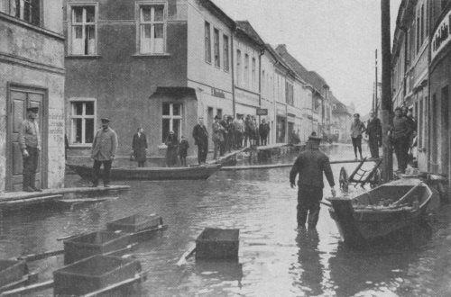 Überschwemmung Krosno (Krossen) 1930